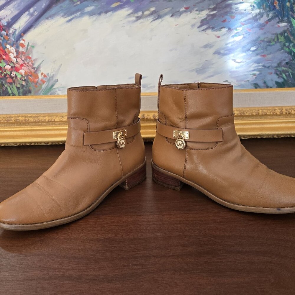 Michael Kors Ryan Ankle Boot Leather Cognac